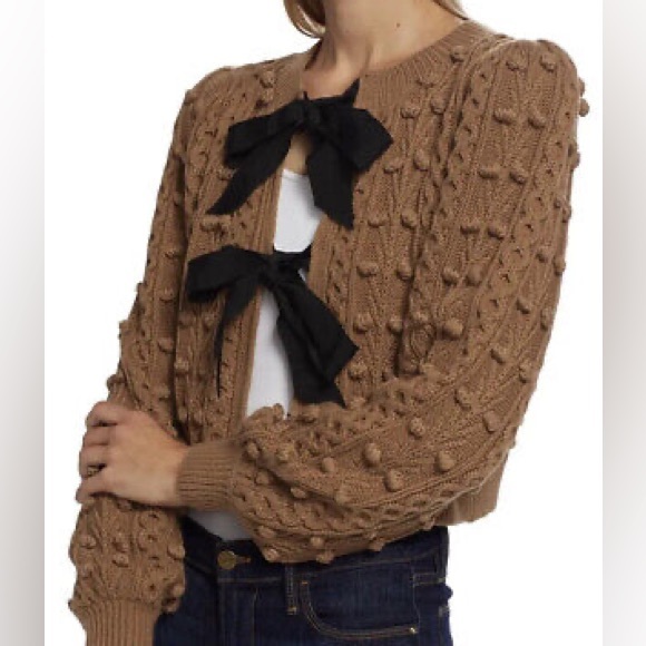 Alice + Olivia Kitty puff-sleeve cardigan - Picture 2 of 3